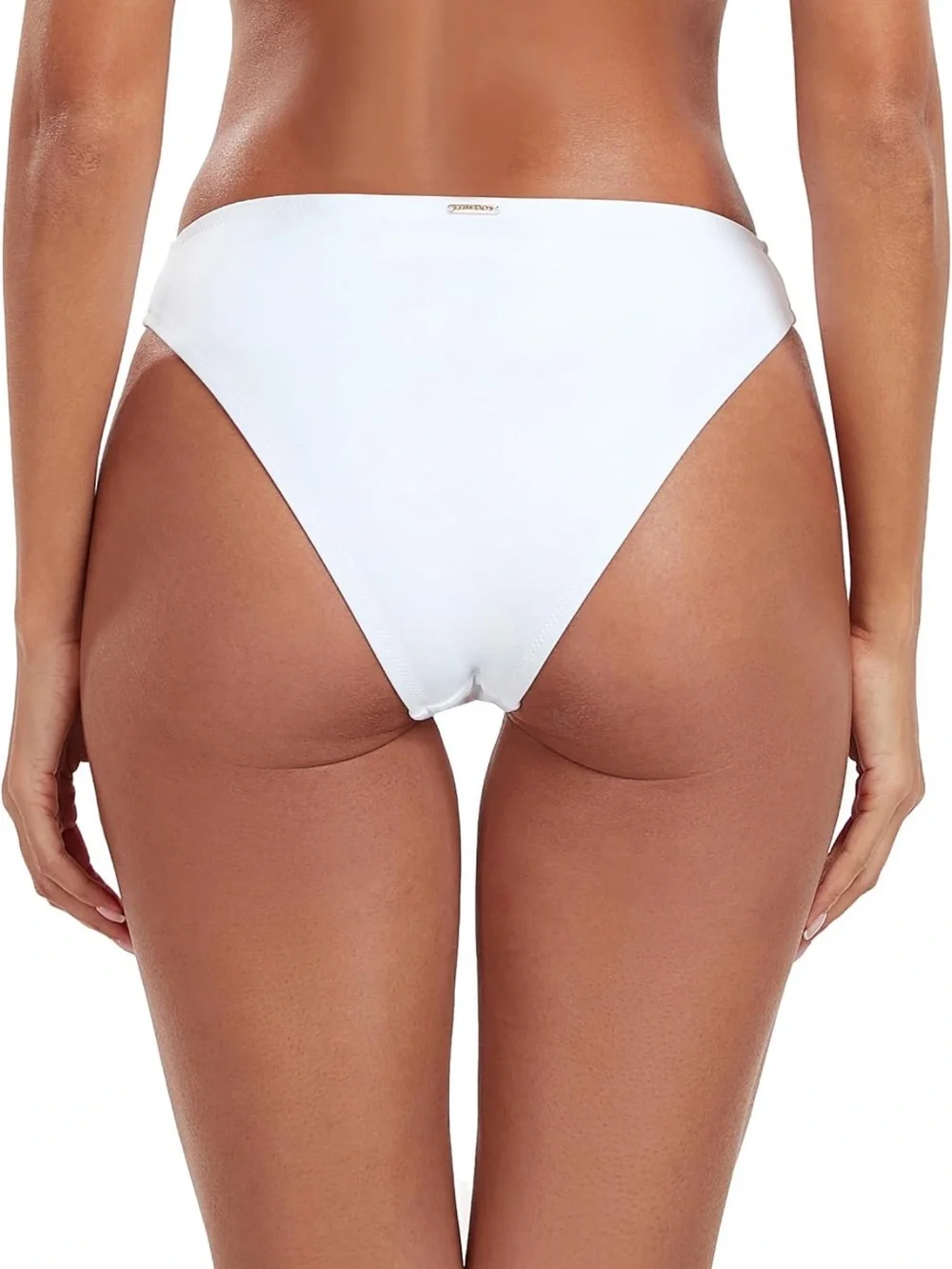 White High-Cut Bikini Bottom Cheeky Swim Beach Vacation White Bikini Bottom
